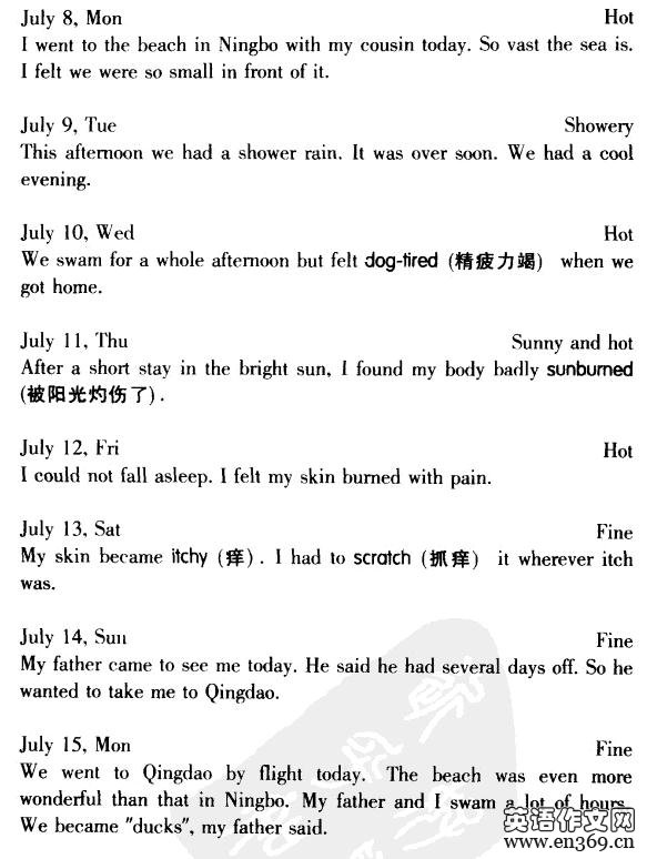 日记30字