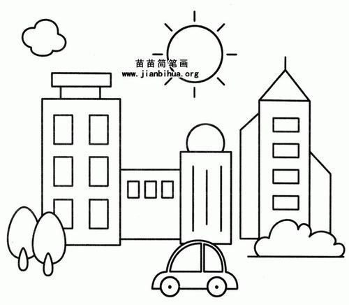 美家买菜招募社区合伙人美丽的城市简笔画美丽的城市简笔画怎么画城市